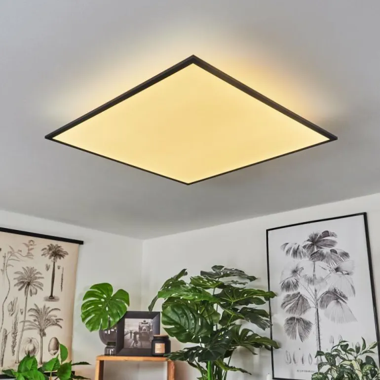 Plafonnier Barasat LED Noir, Blanc, 2 lumières