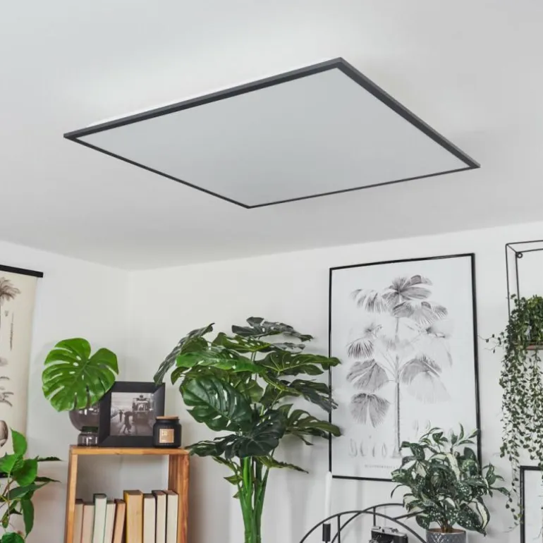Plafonnier Barasat LED Noir, Blanc, 2 lumières