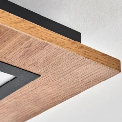 Plafonnier Bardhaman LED Chrome, Couleur bois, Noir, Blanc, 3 lumières