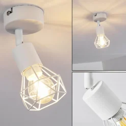 Plafonnier Baripada Blanc, 1 lumière
