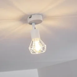 Plafonnier Baripada Blanc, 1 lumière