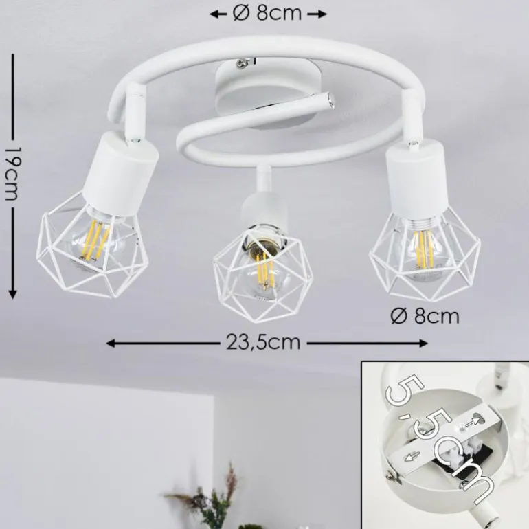 Plafonnier Baripada Blanc, 3 lumières