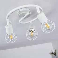 Plafonnier Baripada Blanc, 3 lumières