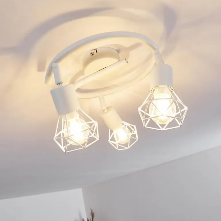 Plafonnier Baripada Blanc, 3 lumières