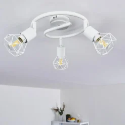 Plafonnier Baripada Blanc, 3 lumières