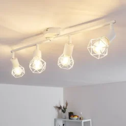 Plafonnier Baripada Blanc, 4 lumières