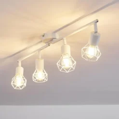 Plafonnier Baripada Blanc, 4 lumières