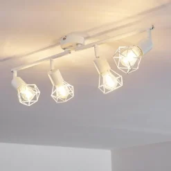 Plafonnier Baripada Blanc, 4 lumières