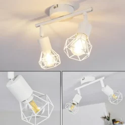Plafonnier Baripada Blanc, 2 lumières