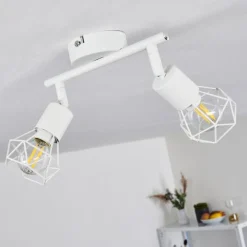 Plafonnier Baripada Blanc, 2 lumières