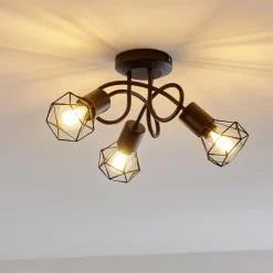 Plafonnier Baripada Noir, 3 lumières