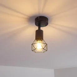Plafonnier Baripada Noir, 1 lumière