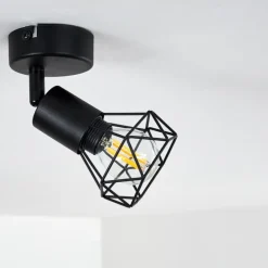 Plafonnier Baripada Noir, 1 lumière