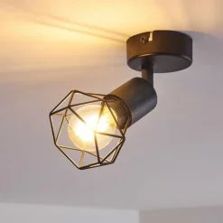 Plafonnier Baripada Noir, 1 lumière