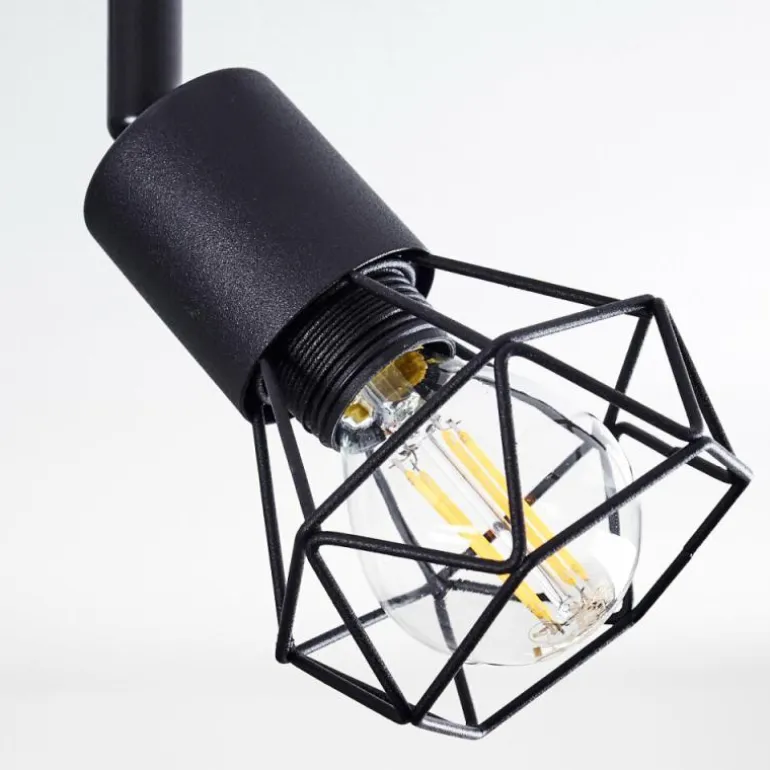 Plafonnier Baripada Noir, 6 lumières