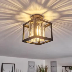Plafonnier Barracon Noir, 1 lumière