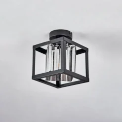 Plafonnier Barracon Noir, 1 lumière