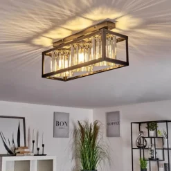 Plafonnier Barracon Noir, 3 lumières