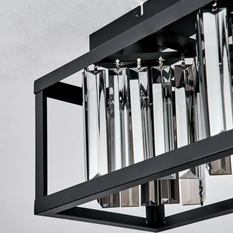 Plafonnier Barracon Noir, 3 lumières