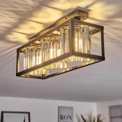 Plafonnier Barracon Noir, 3 lumières