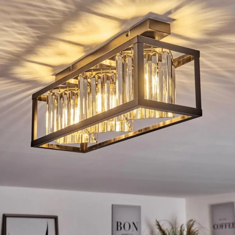 Plafonnier Barracon Noir, 3 lumières