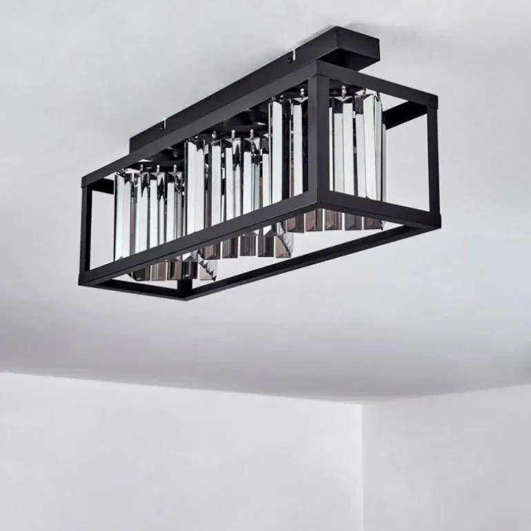 Plafonnier Barracon Noir, 3 lumières