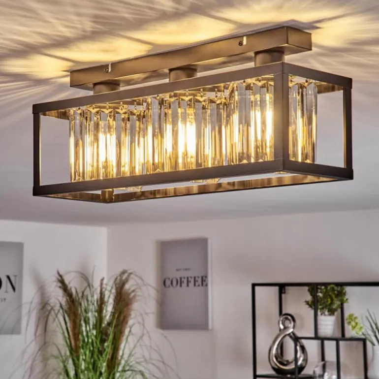 Plafonnier Barracon Noir, 3 lumières