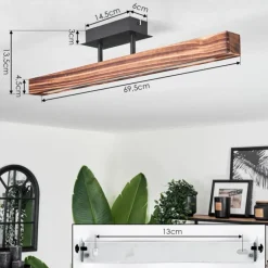 Plafonnier Barron LED Noir, 1 lumière