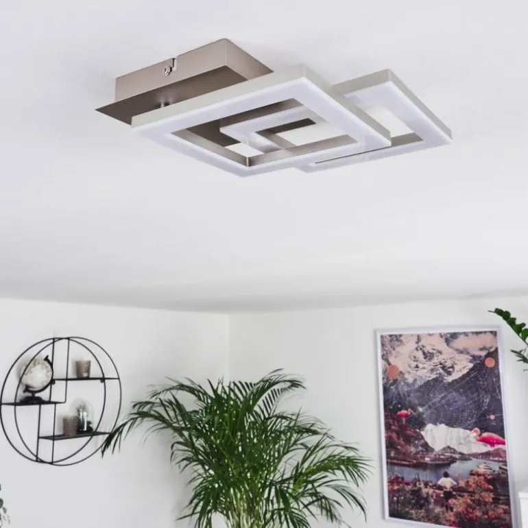 Plafonnier Batuna LED Nickel mat, 1 lumière
