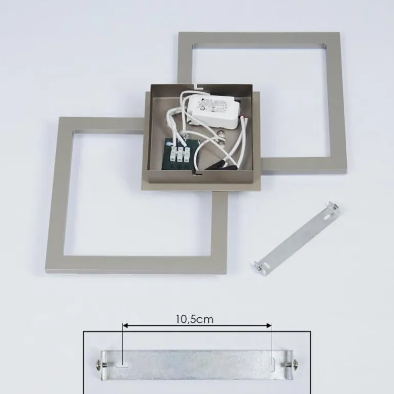 Plafonnier Batuna LED Nickel mat, 1 lumière