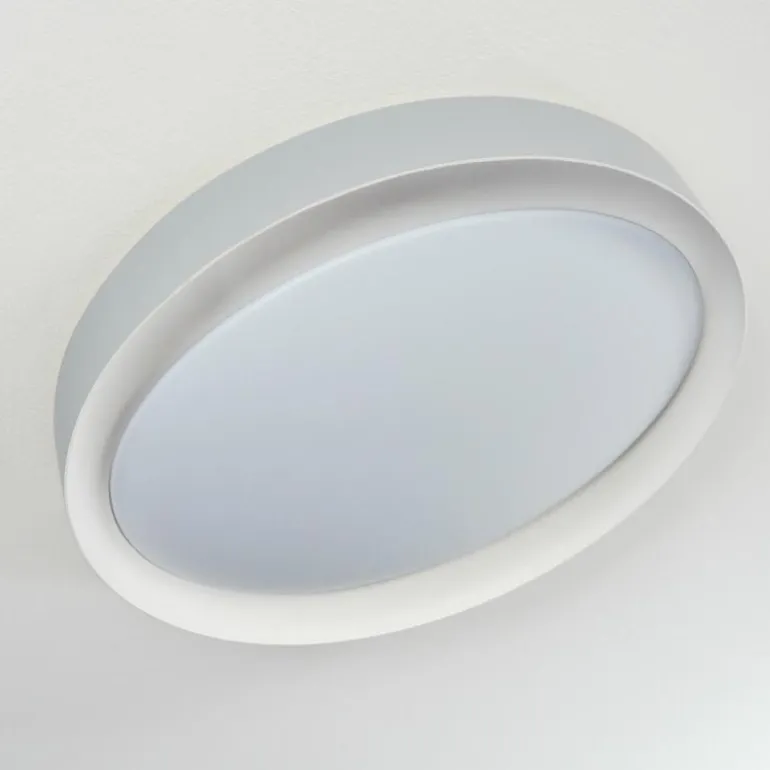 Plafonnier Beade LED Gris, Blanc, 1 lumière, Télécommandes, Changeur de couleurs