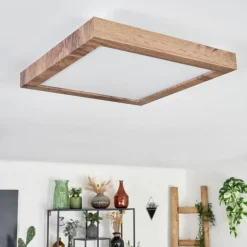 Plafonnier Bealeton LED Brun, Couleur bois, 1 lumière