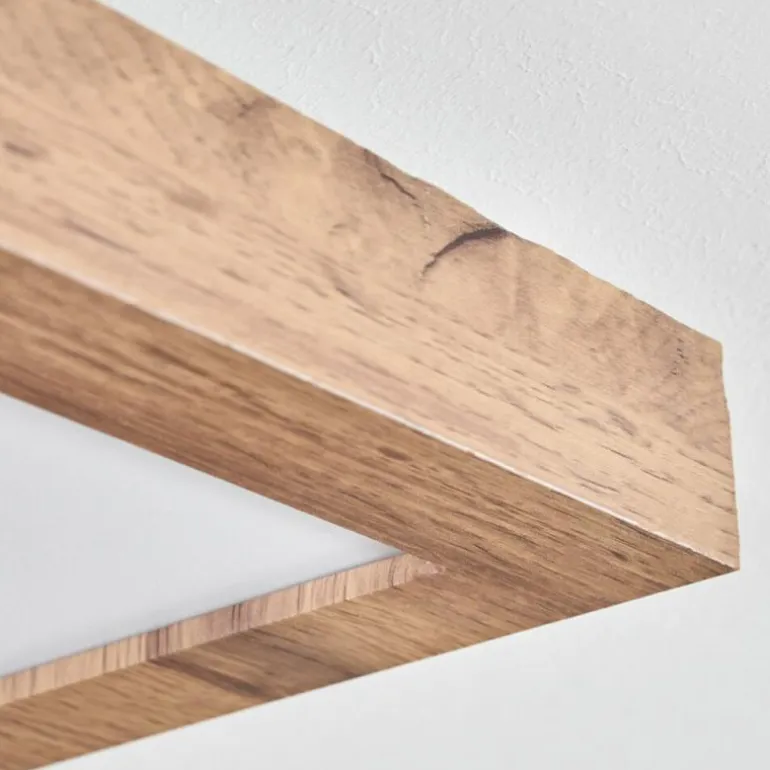 Plafonnier Bealeton LED Brun, Couleur bois, 1 lumière