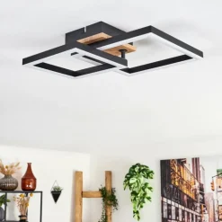 Plafonnier Bealo LED Brun, Couleur bois, 1 lumière
