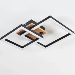 Plafonnier Bealo LED Brun, Couleur bois, 1 lumière