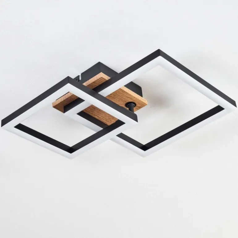 Plafonnier Bealo LED Brun, Couleur bois, 1 lumière