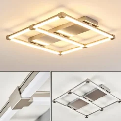 Plafonnier Beken LED Acier brossé, 1 lumière