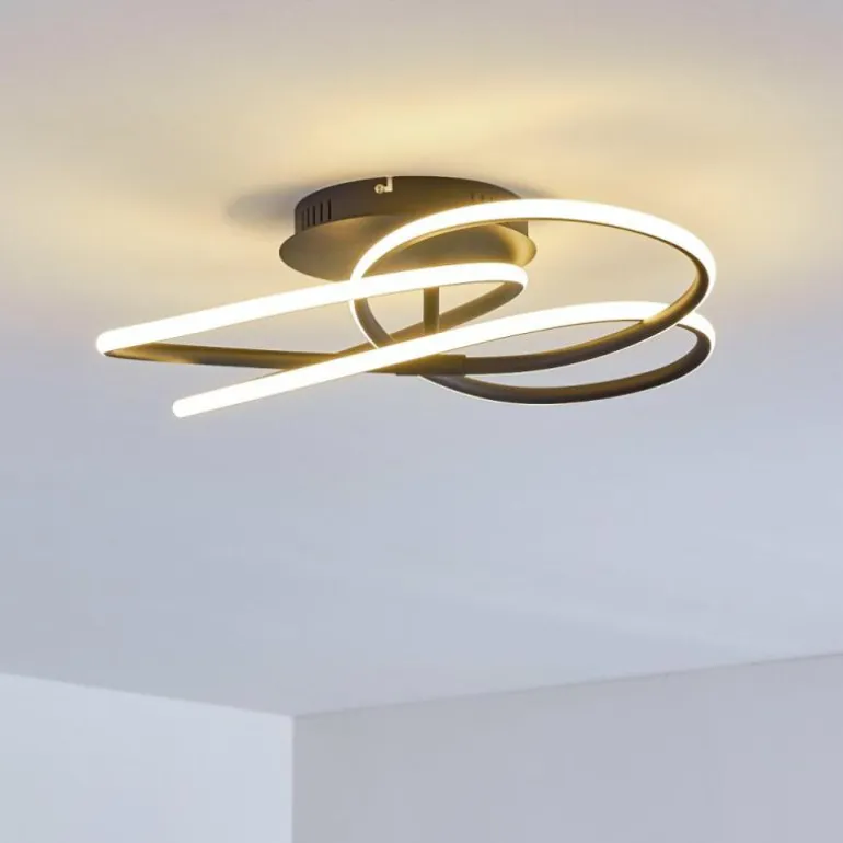 Plafonnier Belgorod LED Noir, 1 lumière