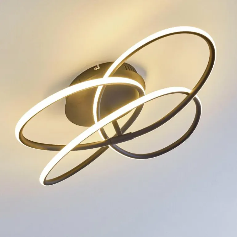 Plafonnier Belgorod LED Noir, 1 lumière