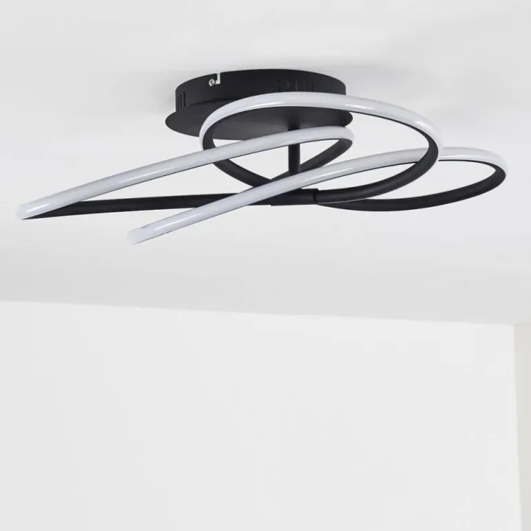 Plafonnier Belgorod LED Noir, 1 lumière
