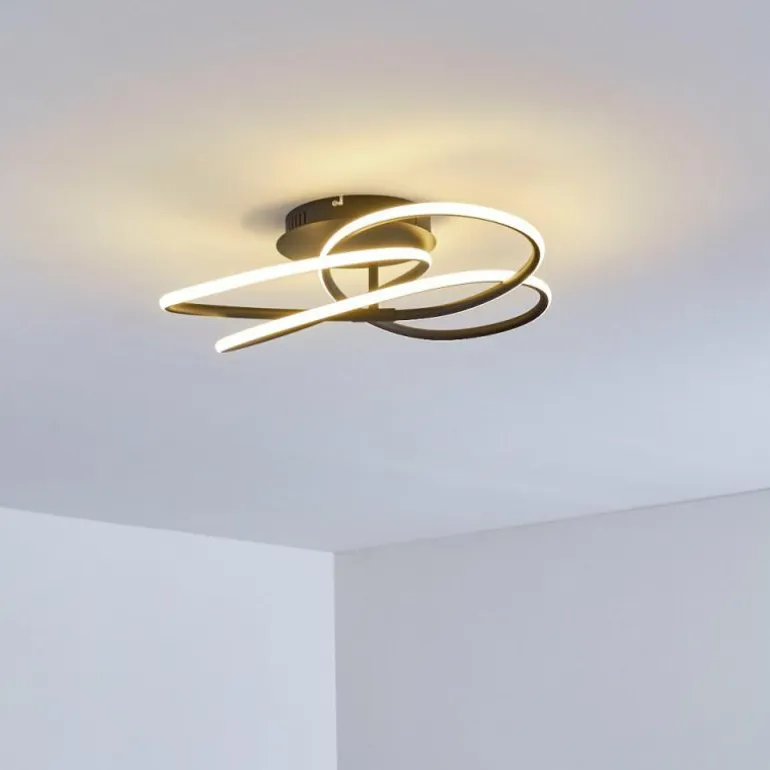 Plafonnier Belgorod LED Noir, 1 lumière