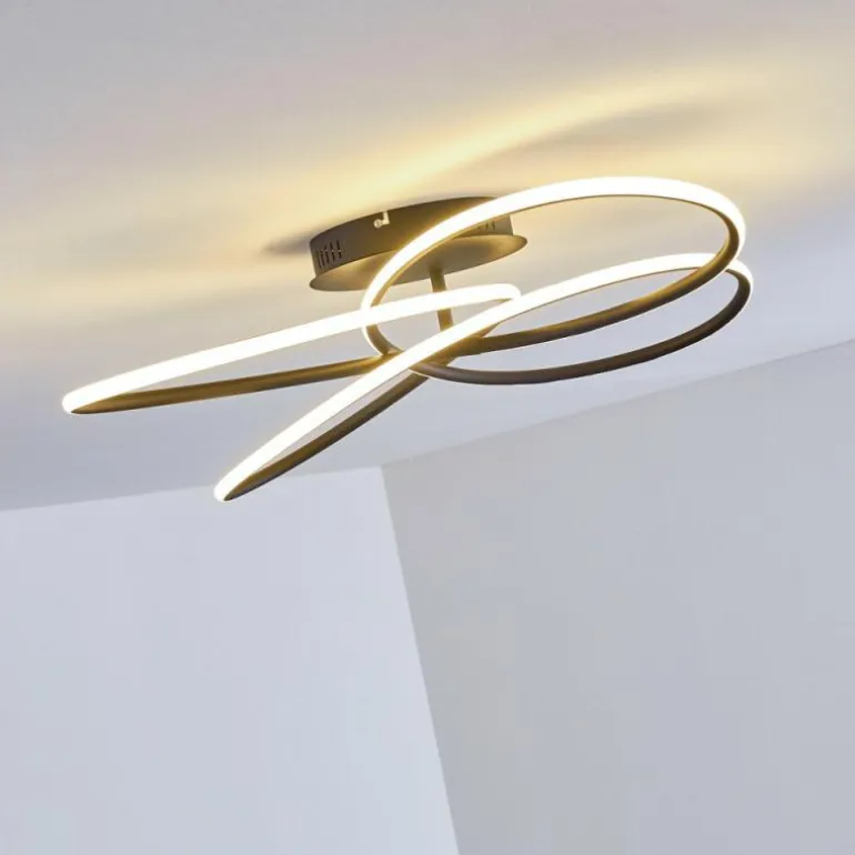 Plafonnier Belgorod LED Noir, Blanc, 1 lumière, Télécommandes