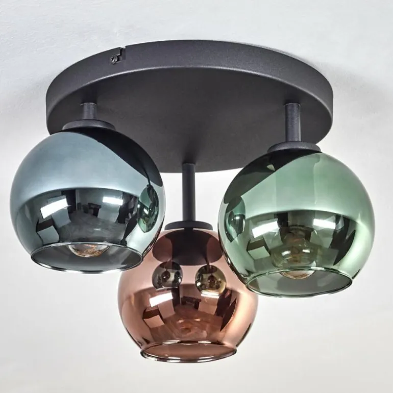 Plafonnier Belp Noir, 3 lumières