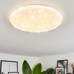 Plafonnier Benifla LED Blanc, 1 lumière, Télécommandes