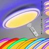 Plafonnier BERMEO LED Blanc, 2 lumières, Télécommandes, Changeur de couleurs