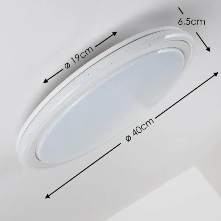 Plafonnier BERMEO LED Blanc, 2 lumières, Télécommandes, Changeur de couleurs