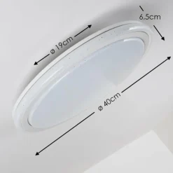 Plafonnier BERMEO LED Blanc, 2 lumières, Télécommandes, Changeur de couleurs