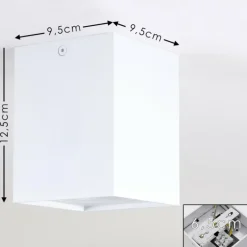 Plafonnier Betsie Blanc, 1 lumière