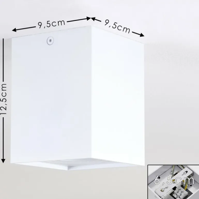 Plafonnier Betsie Blanc, 1 lumière