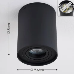 Plafonnier Betsie Noir, 1 lumière